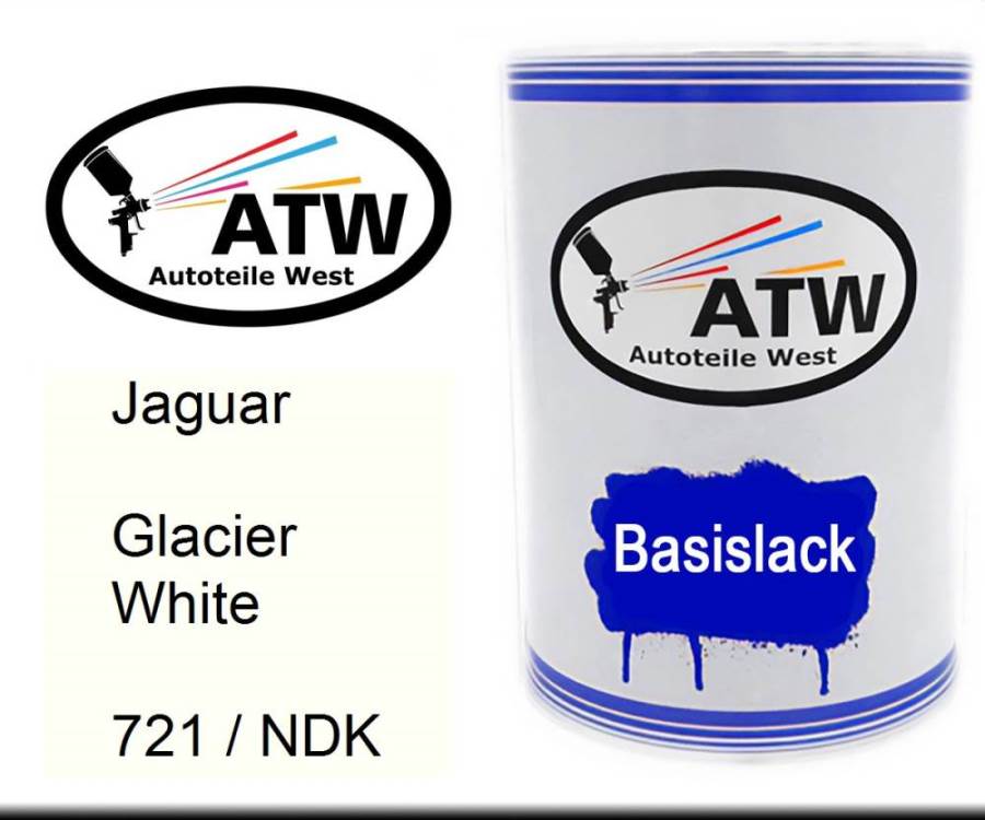 Jaguar, Glacier White, 721 / NDK: 500ml Lackdose, von ATW Autoteile West.